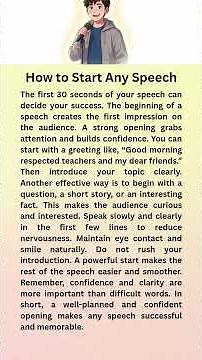How to Start Any Speech in English | Best Opening Lines for Students #shorts #speaking #practice
