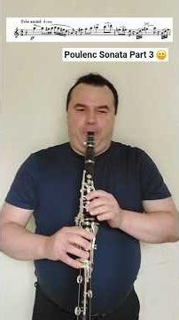 Poulenc Sonata for Clarinet Solo Part 3 Fragment 🎶 #shorts #clarinet