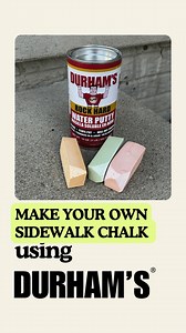 Kids can’t wait to create sidewalk masterpieces? Make your own sidewalk chalk with Durham’s® Water Putty! Add your own craft paint to create vibrant colors! #DurhamsWaterPutty | Durham's Water Putty