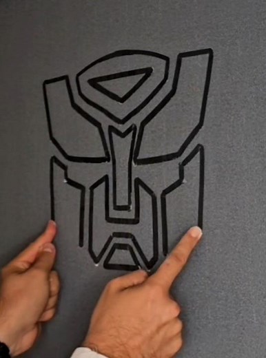 Transformers autobots logo two hands drawing #transformers #autobots #optimusprime #twohandsdrawing