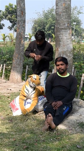Epic Fake Tiger Sighting Prank – Their Reactions Are Priceless 😱 part -18 #funny #shorts