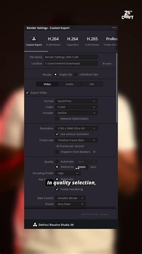 best video export settings!