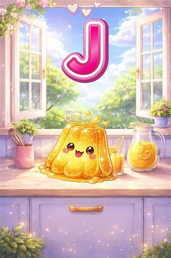 J is for Jelly 🍮 | ABC Alphabet for Kids | Learn Letter J