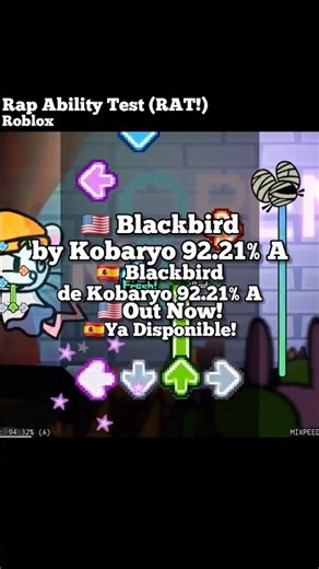 Blackbird - Kobaryo - 92.21% A - EX 1 - Rap Ability Test (RAT!) - Roblox (Short)