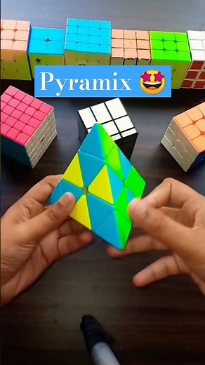 checkerboard pattern on Pyramix And 2 by 2 cube🤩🤩 | #shorts #viral