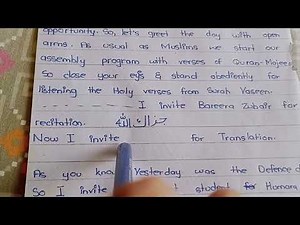 School assembly presentation in English/hosting for school assembly program/Amna-Abid