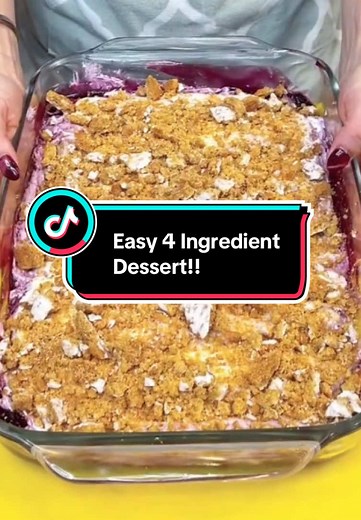 Easy 4 Ingredient Blueberry Dessert Recipe