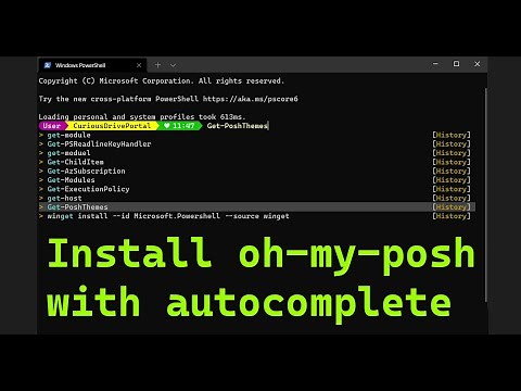 Install Oh My Posh with Autocomplete
