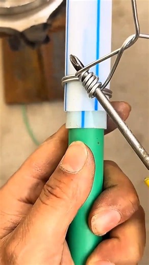 Pipe bound, wire twisted securing steady flow