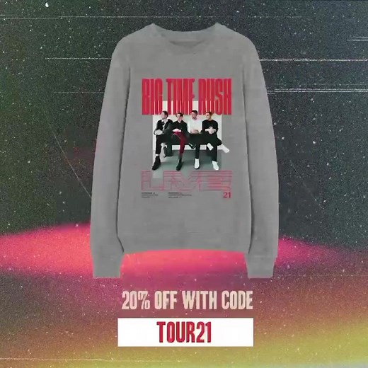 We’re putting all of our 2021 tour merch on sale, for this weekend only! Limited stock remaining! April 1st (9am PST) to April 3rd (9pm PST) CODE: TOUR21 | Big Time Rush