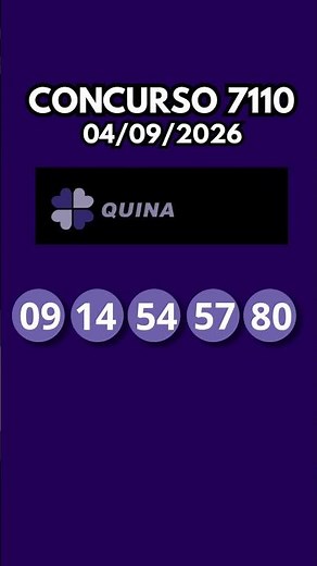 🟣QUINA 7110, VEJA OS NÚMEROS SORTEADOS NA QUINA DE HOJE #quinaresultadosdehoje