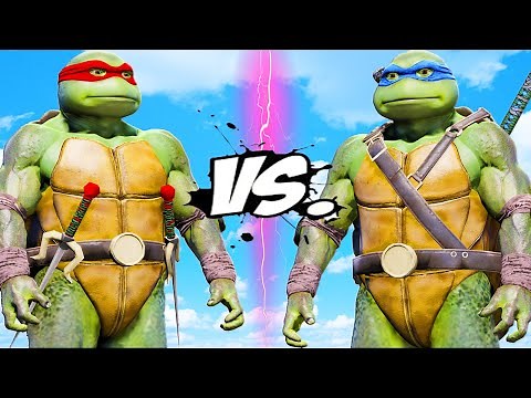LEONARDO VS RAPHAEL - TEENAGE MUTANT NINJA TURTLES BATTLE