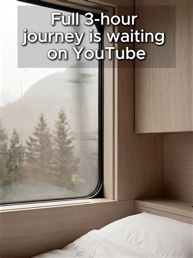 POV: you’re on a train, watching the world slow down 🚆🌿 Full-length train rides on YouTube. Search: Train Ride Ambience for Deep Sleep, Focus & Relaxation (3 Hours) #cozytok #slowvibes #trainride #windowview #calmvibes #relaxingtok #ambientvideo #focusvibes #backgroundvisuals #travelmood #peacefulmoments #byrail