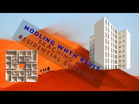 Modling with revit, Skaching a residential building