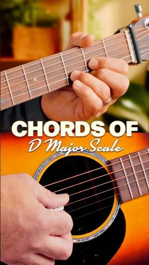 D Major Open Position Triads: Essential Diatonic Chords | Guitar Lesson Short