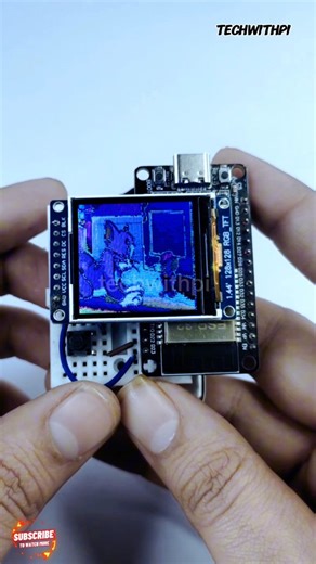 TechWithPi on Instagram: "ESP32 + TFT Display 🔥 One Button Smart Menu | Bitmap UI | TechWithPi #esp32 #tft #gifimage #multimedia #colorgif"