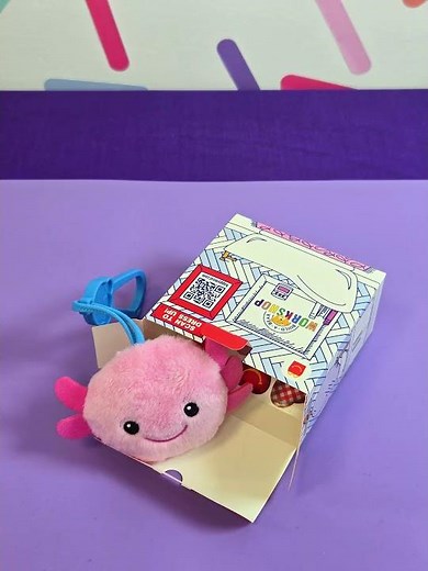 Build-A-Bear Happy Meal Axolotl! 🧸🦎 #shorts #stopmotionfun