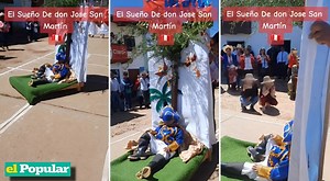 Escolares sorprenden al recrear sueño de Don José de San Martín en desfile por Fiestas Patrias