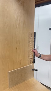 Making shelf pin holes for adjustable shelves. #rocklerwoodworking #woodworking #cabinets #shelfpinjig | Wildman Design Co.