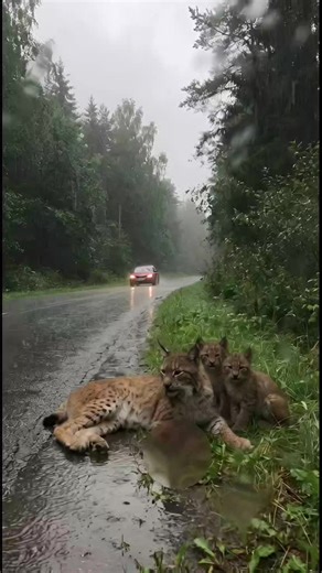 Heartwarming Lynx Rescue: Man Saves Wounded Cats