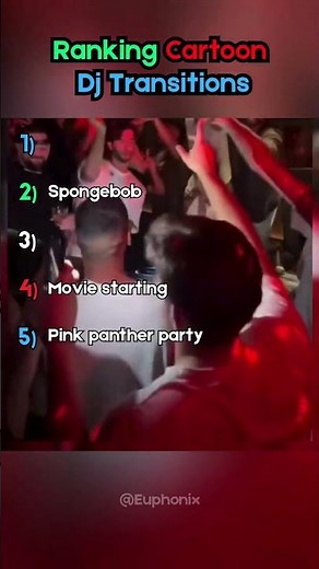 Ranking Cartoon DJ Transitions #music #shorts