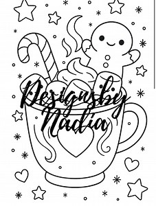 Christmas Gingerbread Coloring Page | Kids Christmas Printable Activity | Holiday Coloring Sheet (instant PDF Download) - Etsy