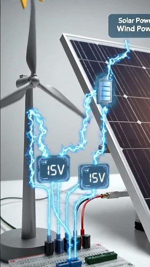 Solar + Wind Hybrid Power System | Generate FREE Electricity Day & Night⚡#trending#testinelectronics