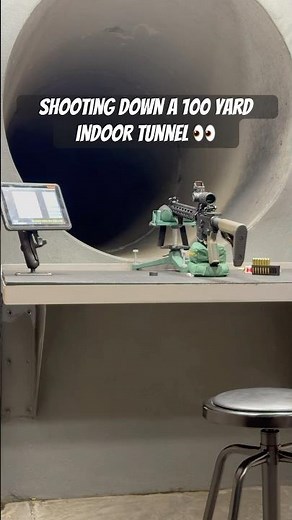Shooting down a 100 yard indoor tunnel to test out the new EOTECH Vudu 3-9x32 👀 #tunnel #guntuber