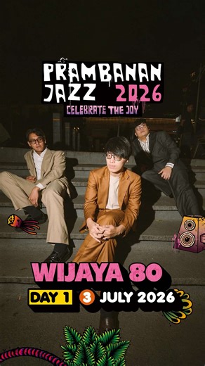 A little retro groove never hurt anybody. Wijaya80 is taking over Day 1 of Prambanan Jazz, serving up the perfect collision of 80s synth-pop and jazz! 🪩✨ They’re the absolute kings of the current retro-pop resurgence, turning those infectious, nostalgic melodies. If you've been waiting for the perfect excuse to bring out a vintage-inspired berkain look, this set is it. Prambanan Temple, Yogyakarta Friday, 3 July 2026 Get your tickets ready at TipTip, Wijaya80, are officially will command the Ce