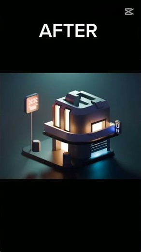 Low-Poly Neon Building – Blender Practice (Polygon Runway Inspired)