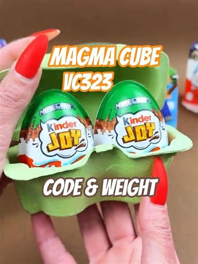 🟫 Kinder Joy Minecraft Unboxing Magma Cube VC323 Code & Weight!