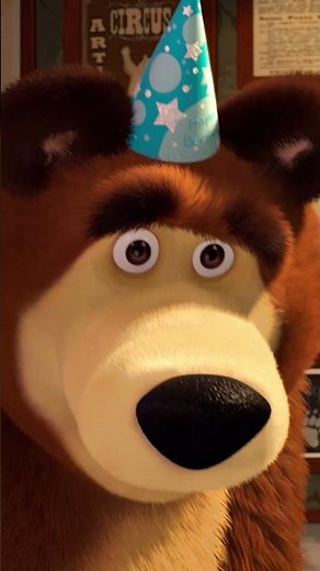 Don't Eat the Whole Cake! 🎂🤫 #Shorts #OnceUponAYear #cartoonforkids #mashaandthebear #animation