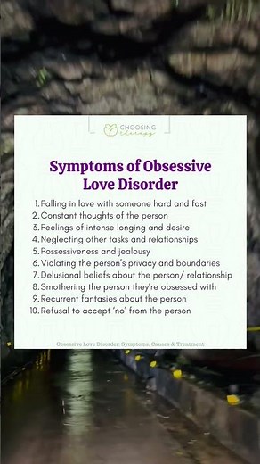 Symptoms of Obsessive Love Disorder