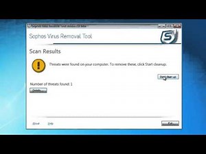 Cleaning up with the Sophos Virus Removal Tool