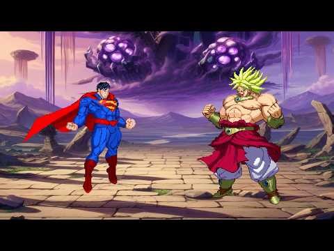 Superman vs Broly. DC x Dragon Ball MUGEN Battle