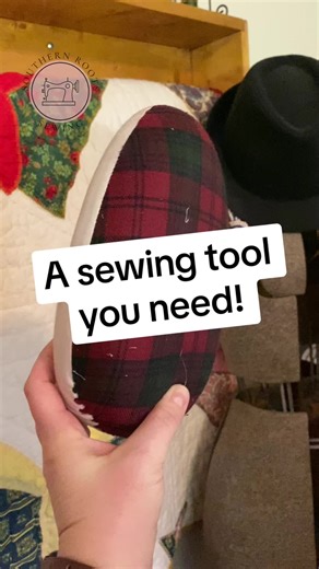 You definitely need a pressing ham in your sewing room. A pressing ham is useful in sewing because its shape mimics body contours, allowing you to press curved seams, darts, and other intricate areas with precision. It helps create smooth, professional-looking garments by providing support and preventing fabric distortion during ironing. Will you be getting one? #sewing #sewingforbeginner #sewingtutorial