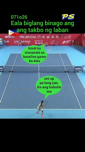 Alex Eala biglang nag-dropshot matapos ibaon si Boulter sa baseline.