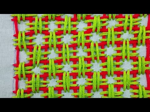 How to Learn Plaid Embroidery|Embroidery Plaid Filling Stitch| embroidery#handembroidery
