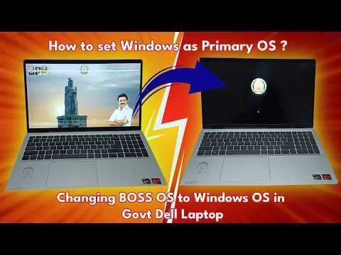 Government Laptop Boot Screen remove | Boss OS to Windows 11 in Dell govt laptop 2026?