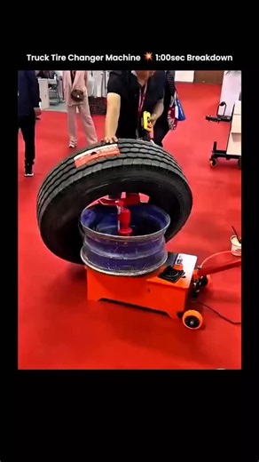 sci || tech || historygg on Instagram: "The post features a 1:00-minute TikTok video demonstrating a truck tire changer machine, where a heavy-duty tire is rotated and handled using powered clamps and controlled lifting mechanisms. Originally shared on TikTok by @auto_equipment_tools, the clip highlights how garage equipment is designed to safely manage large commercial tires while reducing manual effort and improving efficiency. The breakdown has already gained over 2.6 million views, attractin