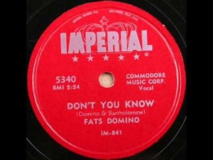 Fats Domino - Don't You Know (1955 Music Video) | #74 R&B Song