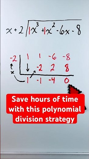 Save hours of time with this simple polynomial division strategy #shorts