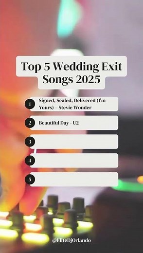Top 5 Wedding Exit Songs for 2025