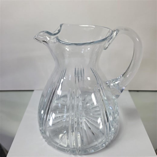 Vintage Clear Pressed Glass Pitcher With Starburst Base - Etsy