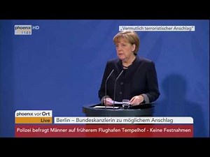 Breitscheidplatz Berlin: Angela Merkel gibt Statement am 20.12.2016