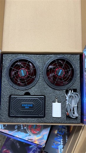 Áo điều hòa 2 quạt nam - pin 36V 6 số chạy 12 tiếng