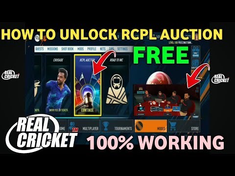 How To Unlock Free RCPL Auction In & Play In Real Cricket Full Details! #realcricket