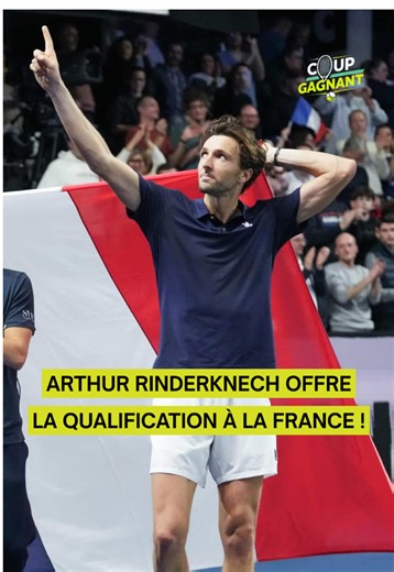 2/2 pour Arthur Rinderknech ! 😍Après sa victoire, le numéro 1 français a remporté son deuxième match en Coupe Davis. Tombeur du Slovaque Alex Molcan (N.200 à l’ATP) en deux sets et deux heures de jeu (7-5, 7-6), le joueur de 30 ans, 31e mondial, a offert son troisième point à l’équipe de France dans ce premier tour des qualifications 🇫🇷🤩 En septembre, ils iront défier le Canada de Félix Auger-Aliassime, Denis Shapovalov, et Gabriel Diallo pour tenter de se qualifier pour le Final 8 ! 🇨🇦 #d