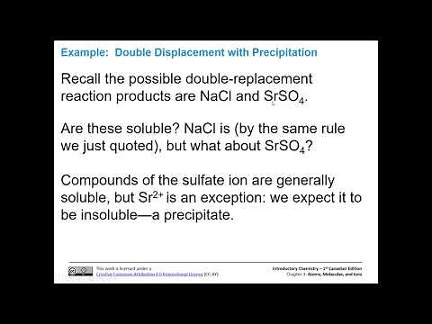 Double Displacement and Precipitation Reactions