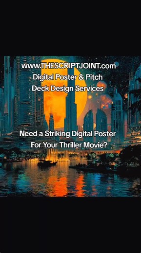 Film Funding Success Tip: Get a Cool Digital Poster Designed at The Script Joint for Your Crowdfunding Campaign today. #Filmfundingtips #screenwriting #crowdfundingtips #indiefilmmakers #filmmakers
